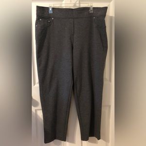 C.D. Daniels Petites Pull-up Pants Size 1X - Gray